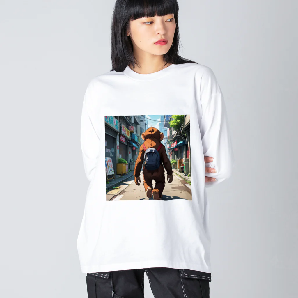 nono_0703の旅するサル Big Long Sleeve T-Shirt