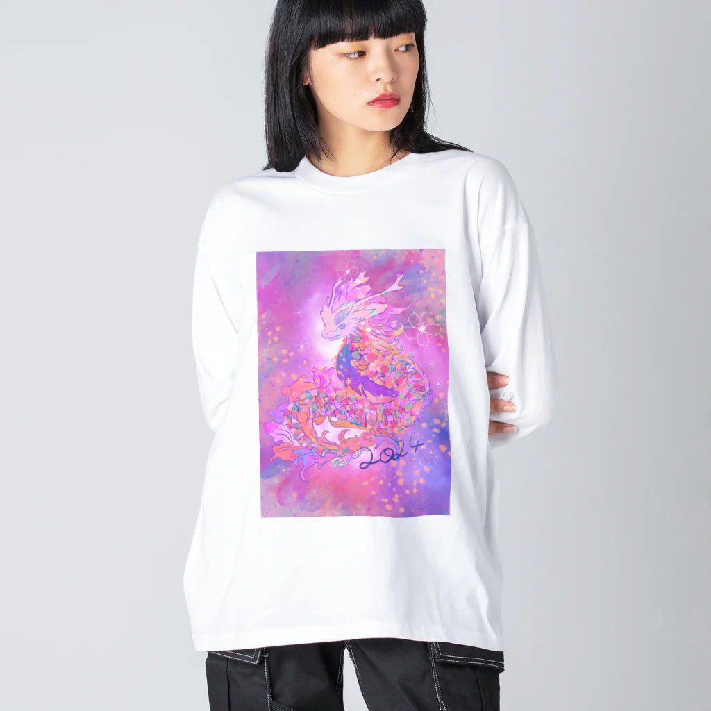 𝙥𝙤𝙬𝙖𝙧𝙮の魔法のピンクドラゴン🐉🩷✨ Big Long Sleeve T-Shirt