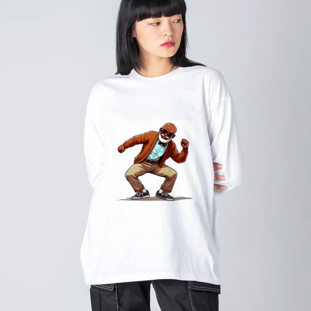 shoulderdanceの肩ダンスおじさん ビッグシルエットロングスリーブTシャツ