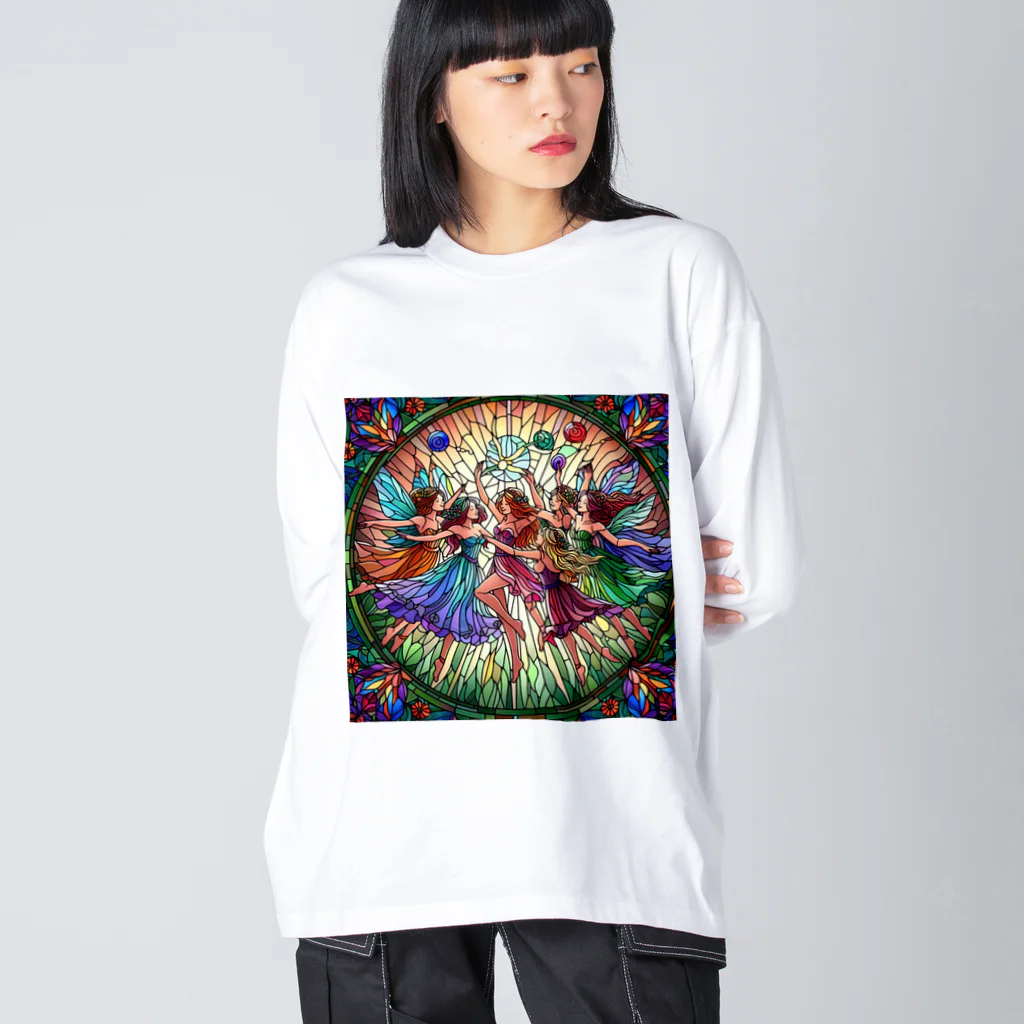 かるるんショップの妖精の舞シリーズ　祝福 ビッグシルエットロングスリーブTシャツ