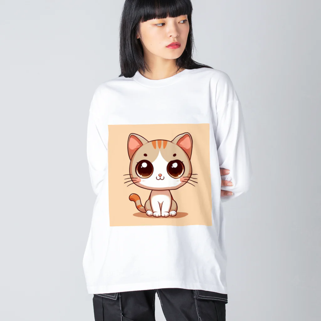 yos-1292583のねこニコばん ビッグシルエットロングスリーブTシャツ