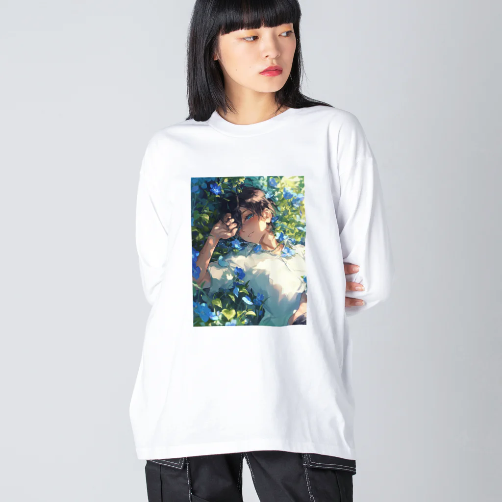 AQUAMETAVERSEの寝ぼけ顔　なでしこ1478 Big Long Sleeve T-Shirt