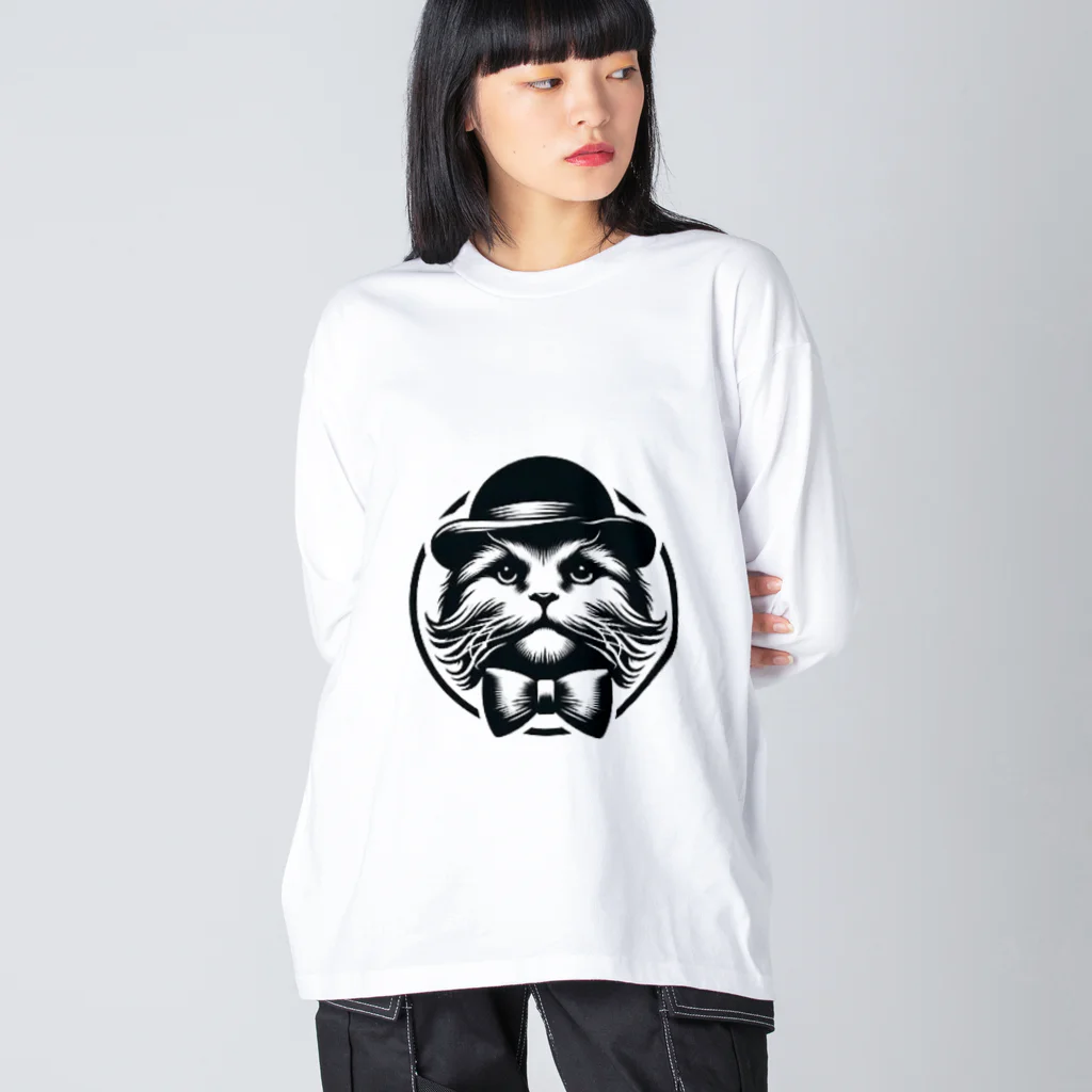 アニマルアーティファクトのジェントルねこ Big Long Sleeve T-Shirt