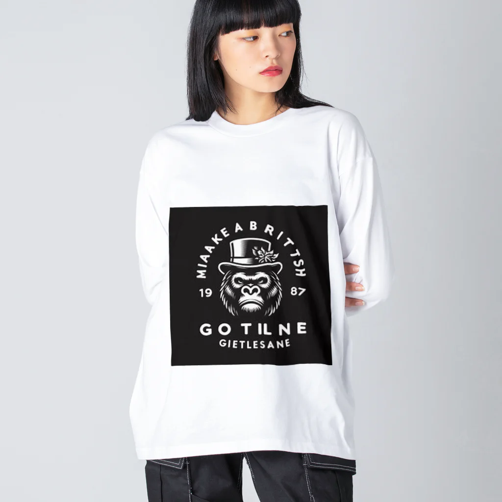 アニマルアーティファクトのジェントルなゴリラ Big Long Sleeve T-Shirt