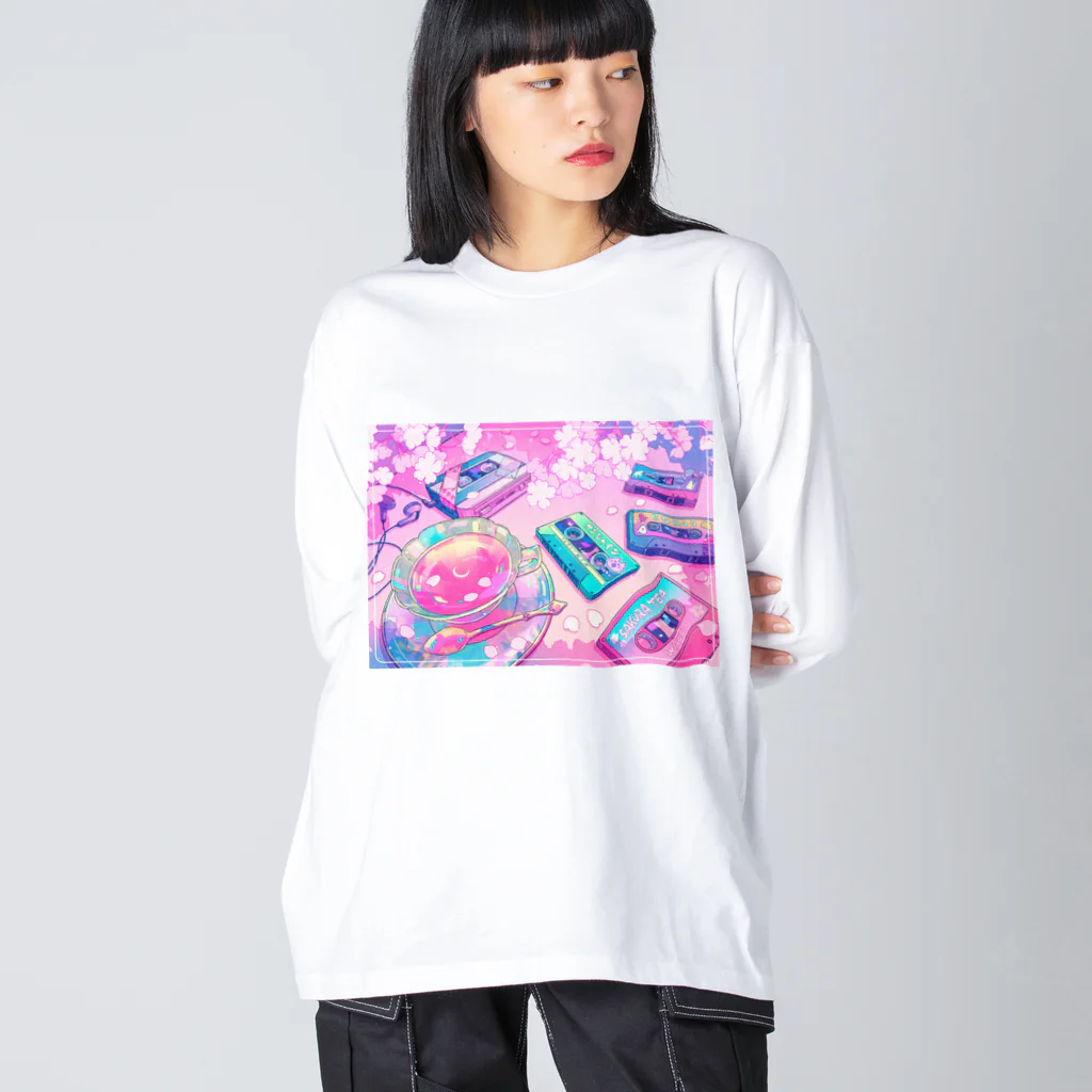 waccaのSAKURA TEA ビッグシルエットロングスリーブTシャツ