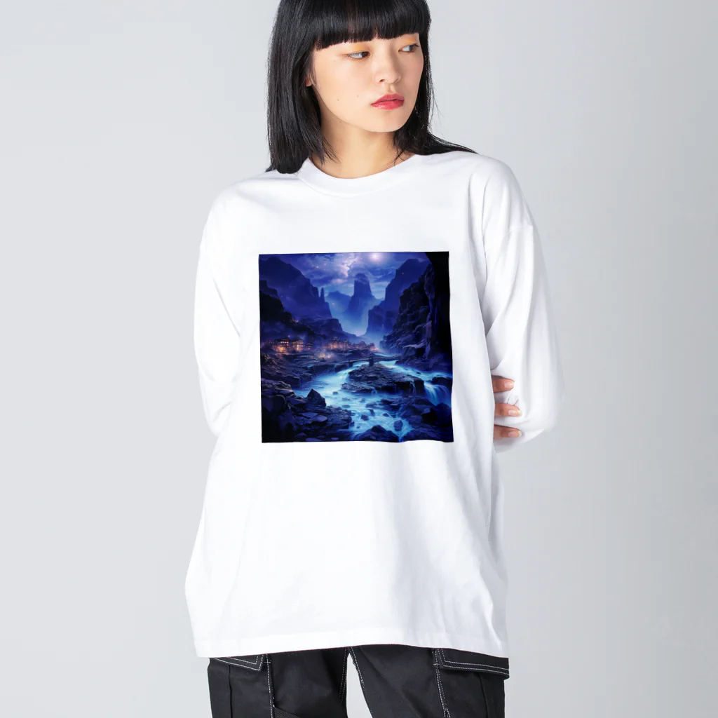 AQUAMETAVERSEの夜景　なでしこ1478 Big Long Sleeve T-Shirt