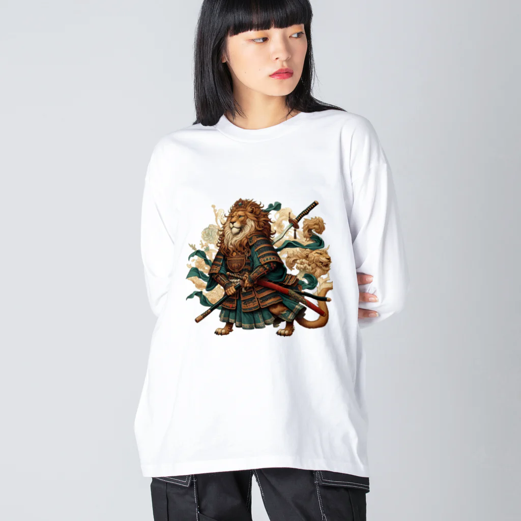 卵かけご飯 / Egg over riceの侍ライオン Big Long Sleeve T-Shirt