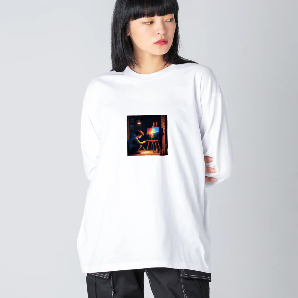 tentetenの画家を志す Big Long Sleeve T-Shirt