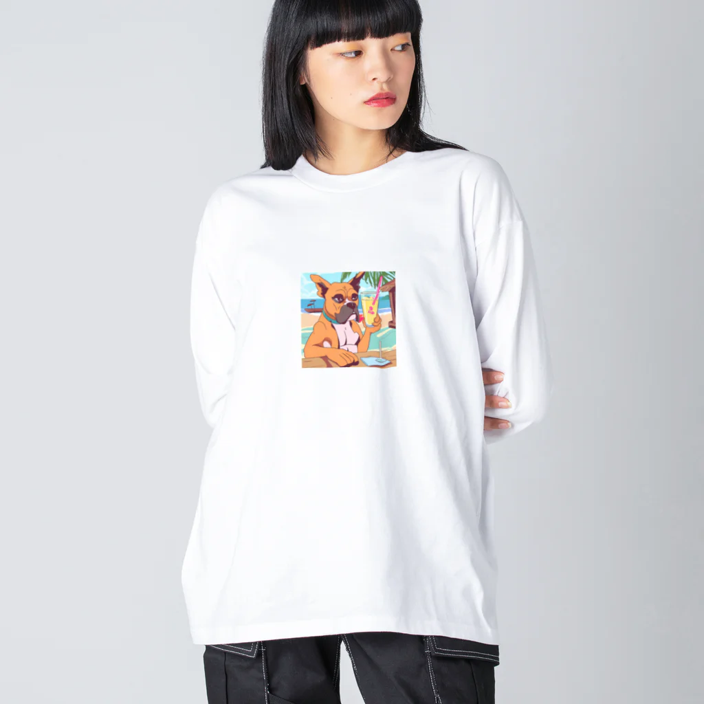 ボクサー犬が好きなんです❗のボクサーだってカクテル飲むし Big Long Sleeve T-Shirt