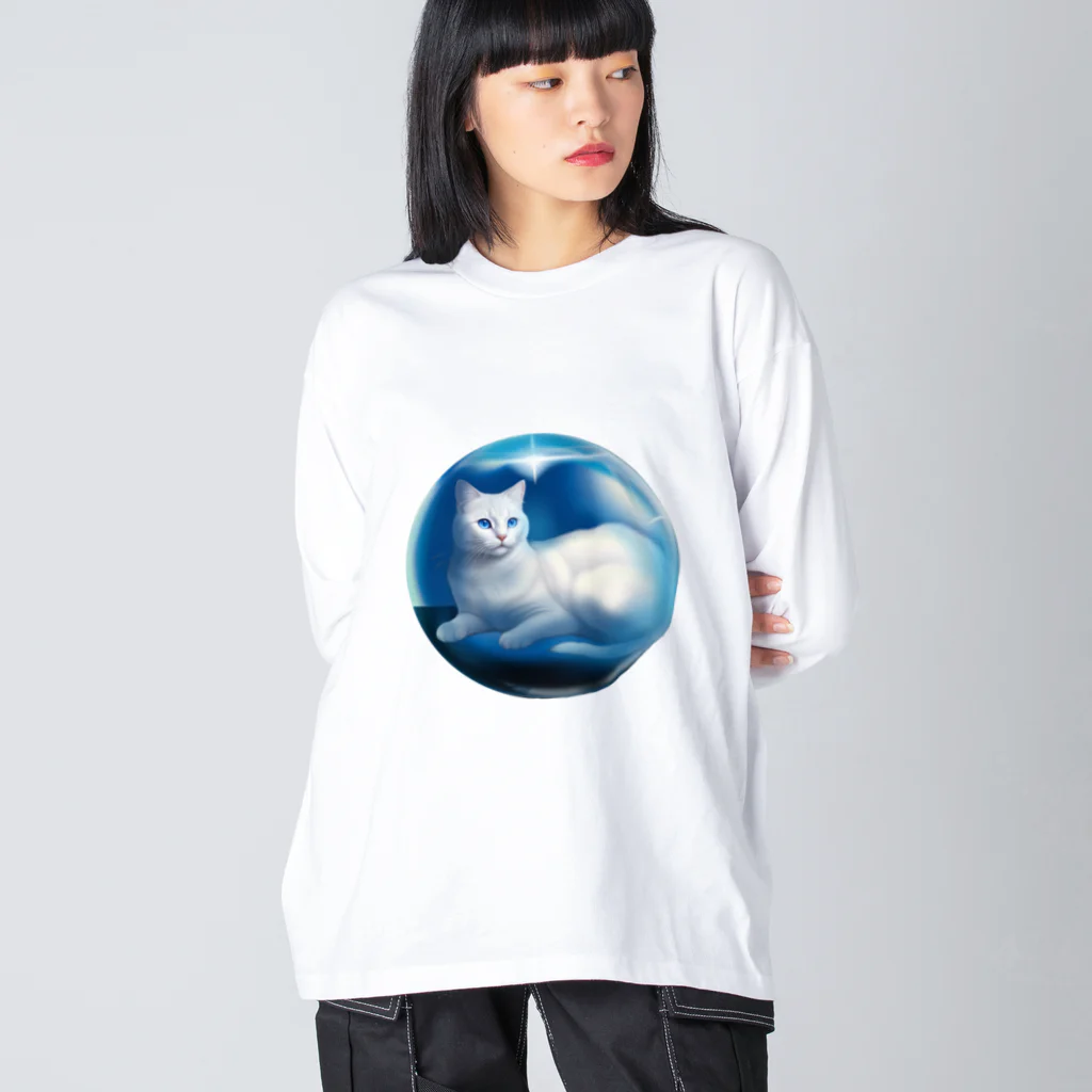 Sacret Animals in your headのSecret CAT in your head 聖なる猫 ビッグシルエットロングスリーブTシャツ