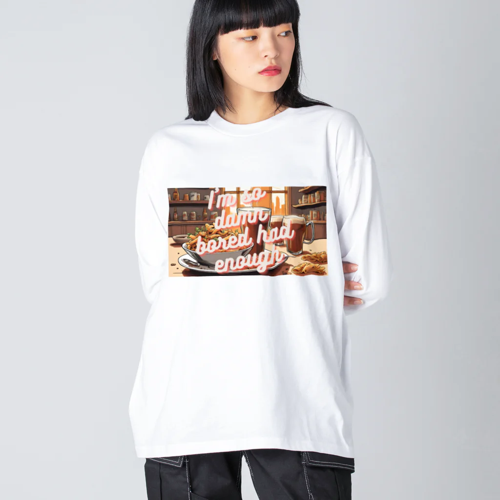 RN1990のI’ｍ so damn bored had enough ビッグシルエットロングスリーブTシャツ