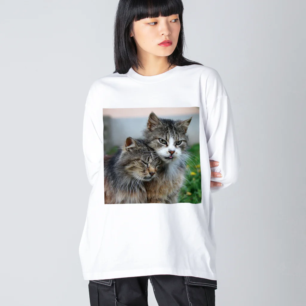 ニゴ猫　shopの愛だろう愛 ビッグシルエットロングスリーブTシャツ