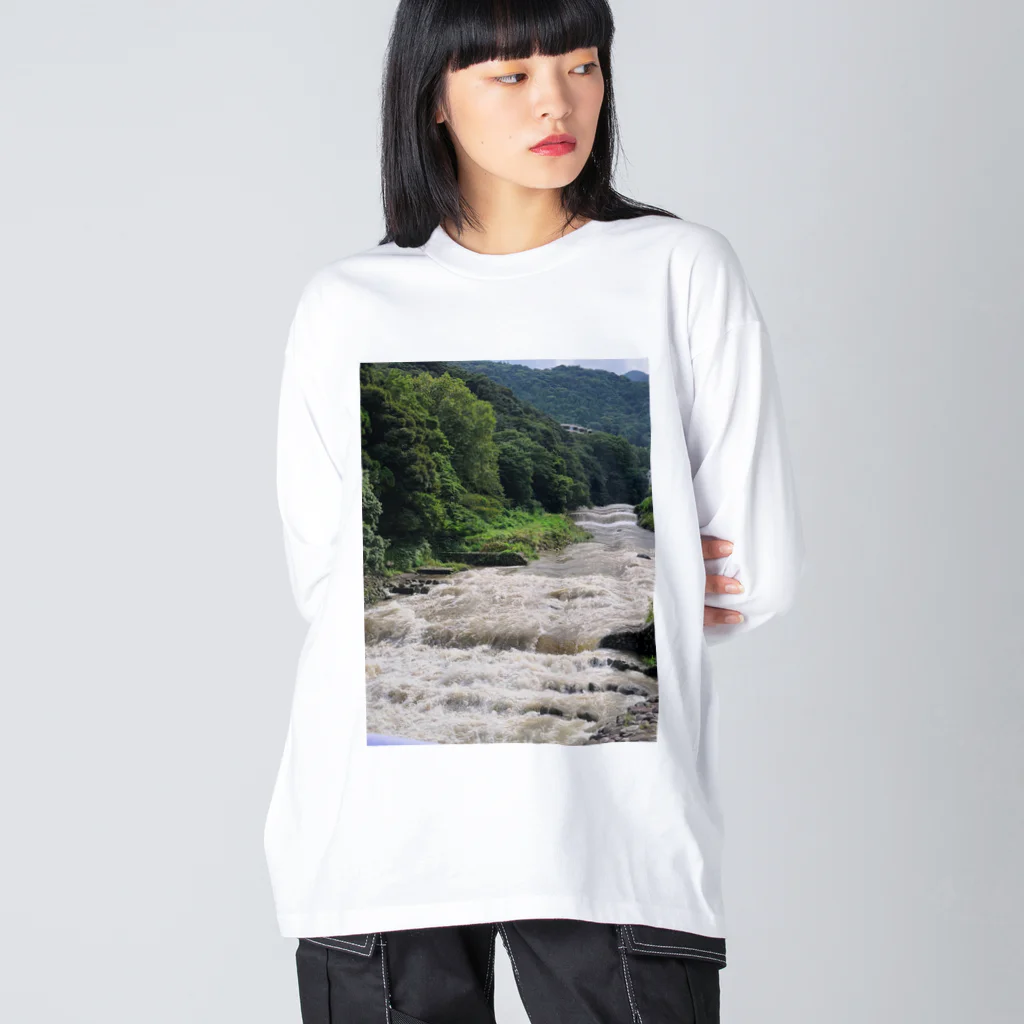 TACOIKAのHakone　RainyDay Big Long Sleeve T-Shirt