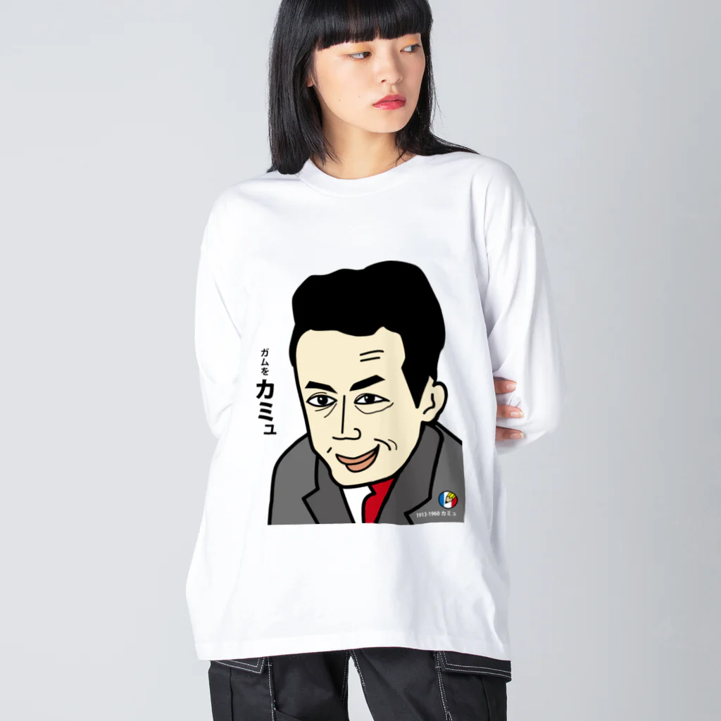 B-catのだじゃれ偉人シリーズ「カミュ」 Big Long Sleeve T-Shirt