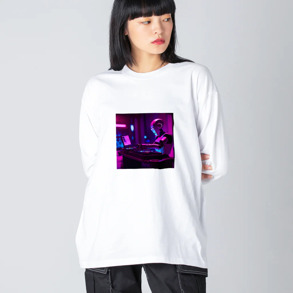 パワドラのDJロボット2 Big Long Sleeve T-Shirt