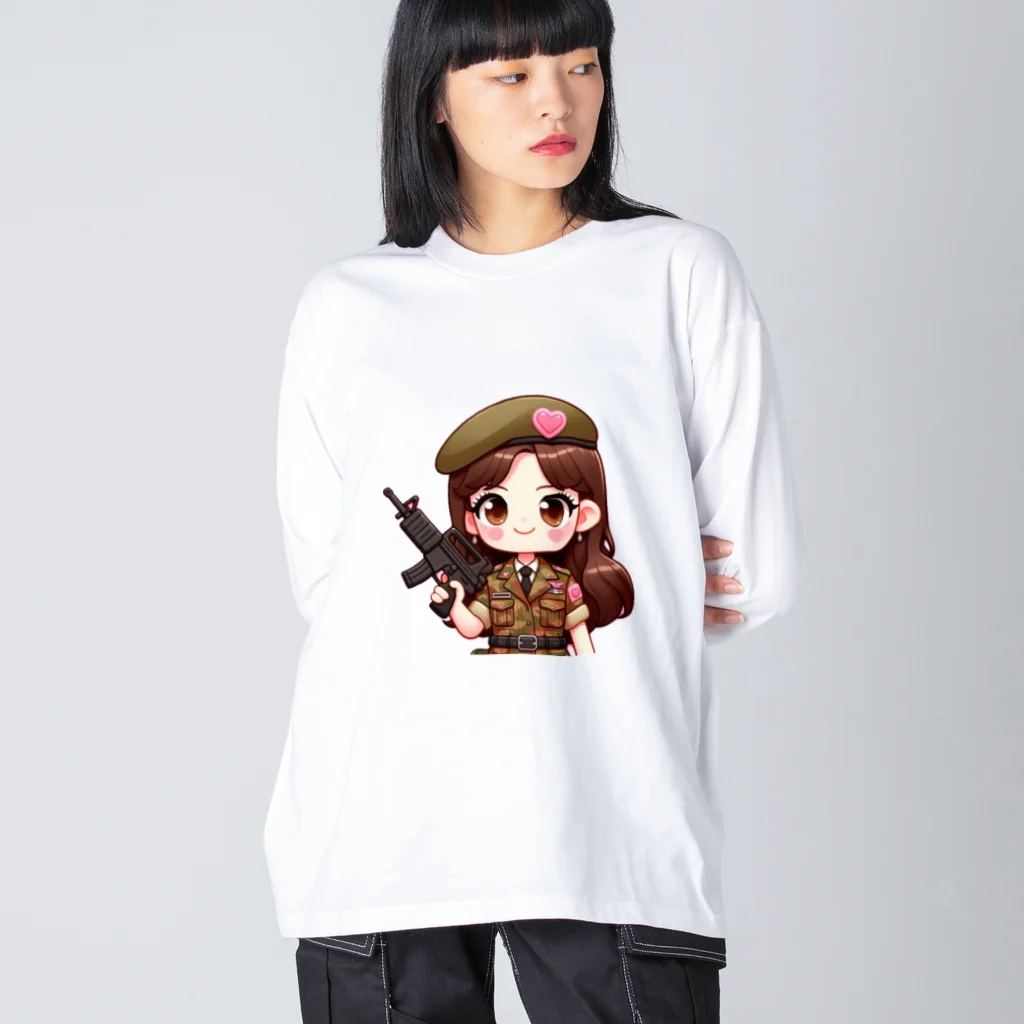 WakuWakustoreのarmy girl Big Long Sleeve T-Shirt