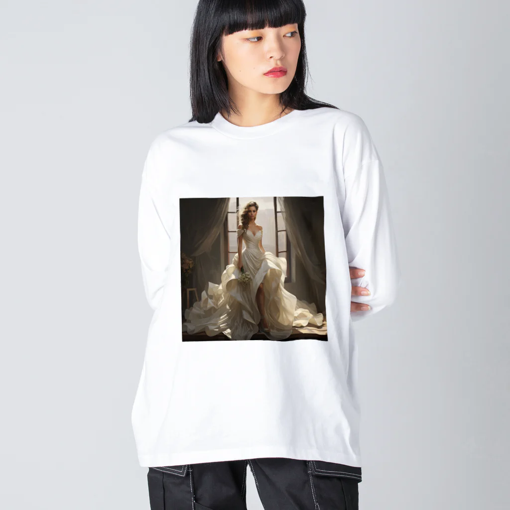 AQUAMETAVERSEのウエデｲングドレス　なでしこ1478 Big Long Sleeve T-Shirt