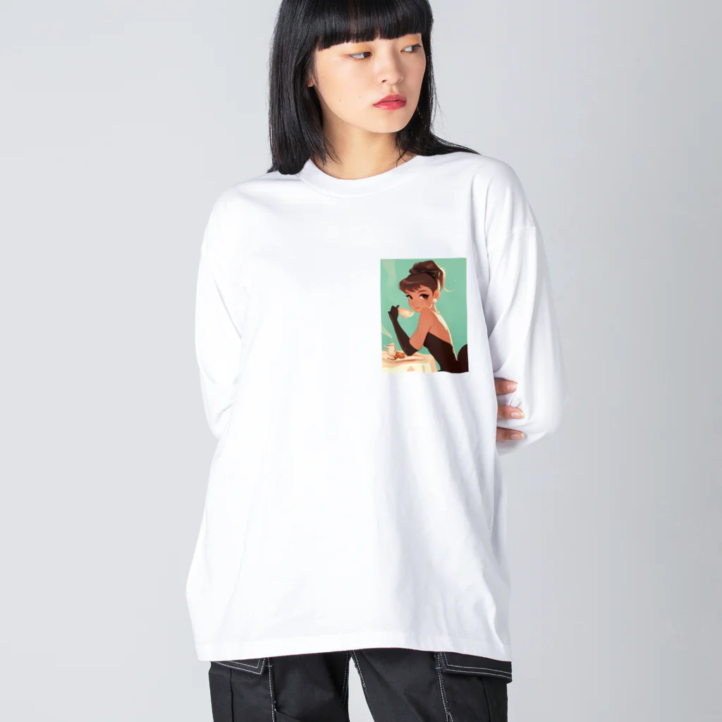 AQUAMETAVERSEのティファニーでお茶を　Hime  2530 Big Long Sleeve T-Shirt