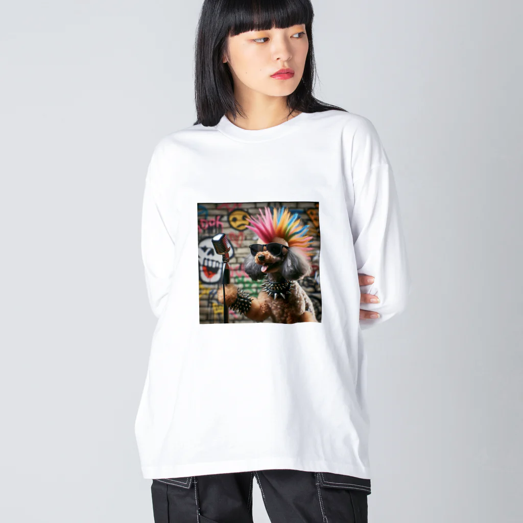 SHOGO_0213のロック犬 ビッグシルエットロングスリーブTシャツ