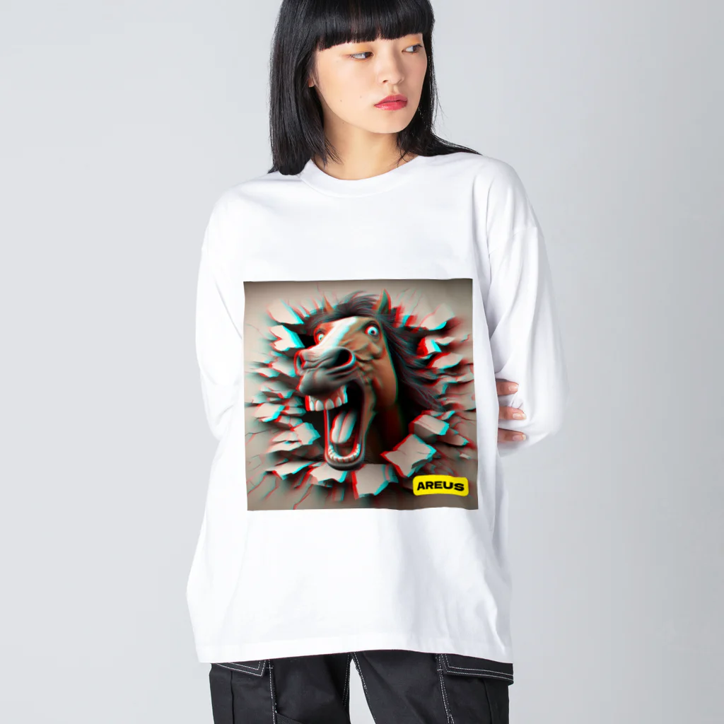 AREUSのAREUS×3D Horse ビッグシルエットロングスリーブTシャツ