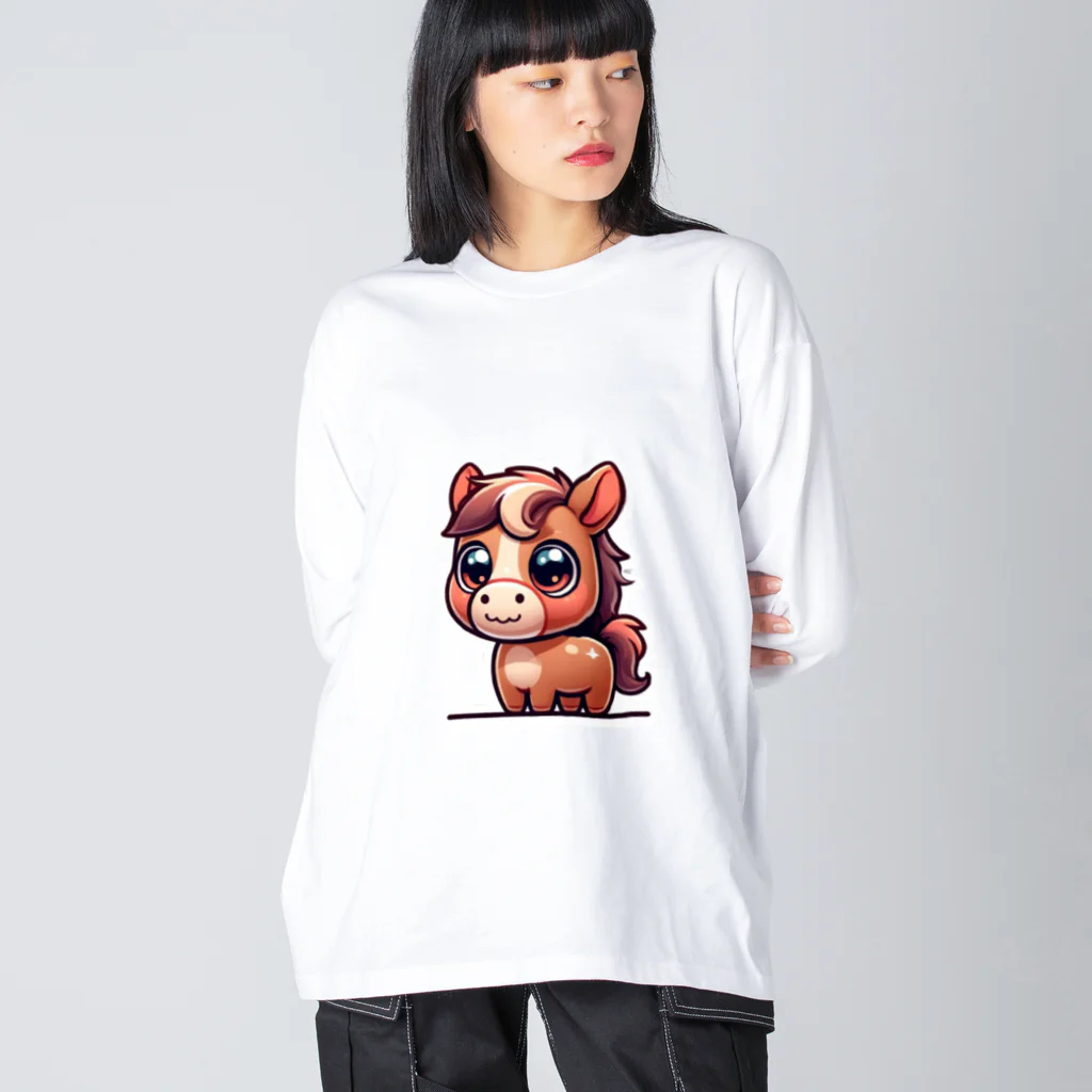 アニマルファッションのスーパーホース菜々美 Big Long Sleeve T-Shirt