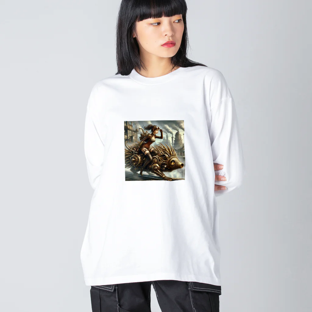 yokoana_zakkaの赤（セキ）の国の戦闘員 ビッグシルエットロングスリーブTシャツ