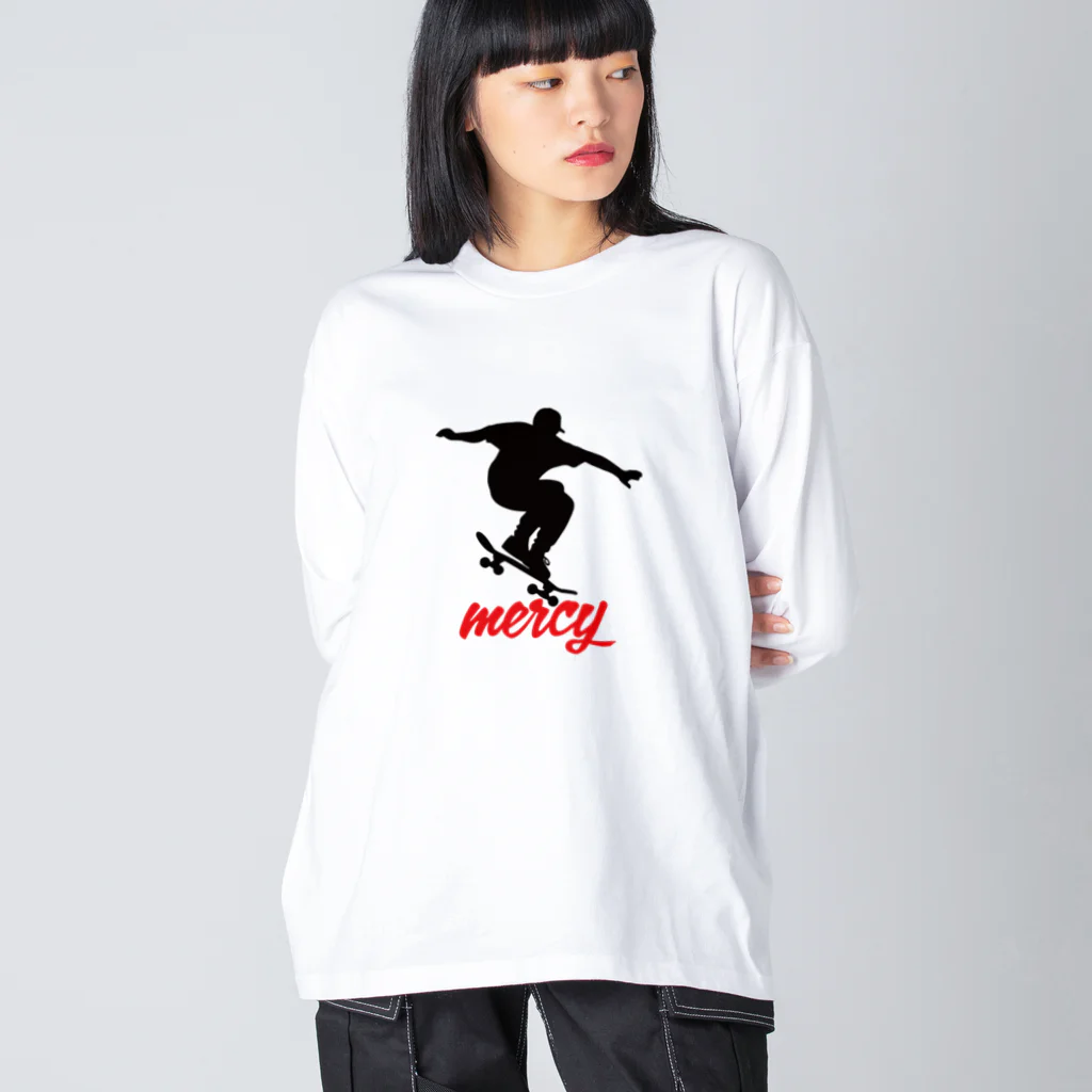 MERCYのスケートボードA🛹フロントデザイン ビッグシルエットロングスリーブTシャツ