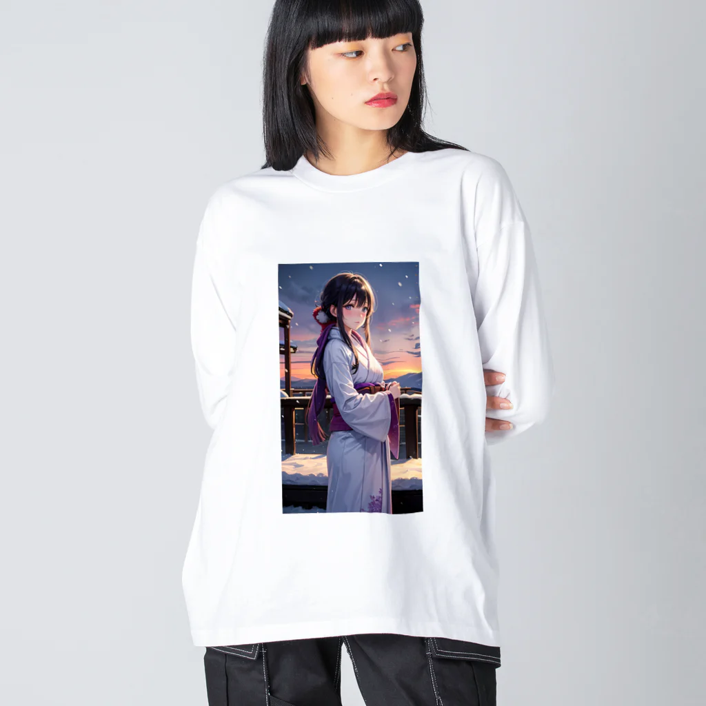 kimono_musume  AI artのscene5 Big Long Sleeve T-Shirt