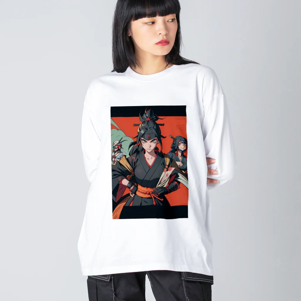 kimono_musume  AI artのscene12 Big Long Sleeve T-Shirt