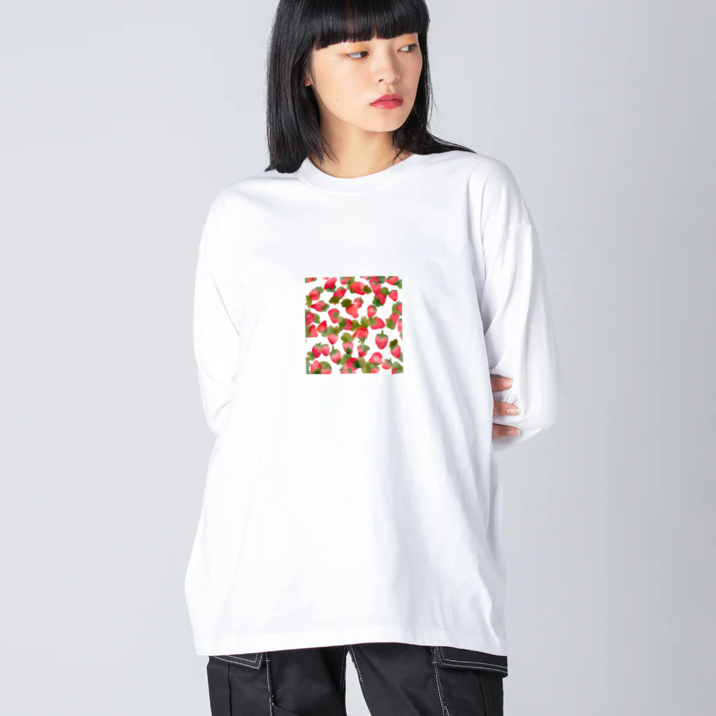 kaoru09のいちご🍓 ビッグシルエットロングスリーブTシャツ