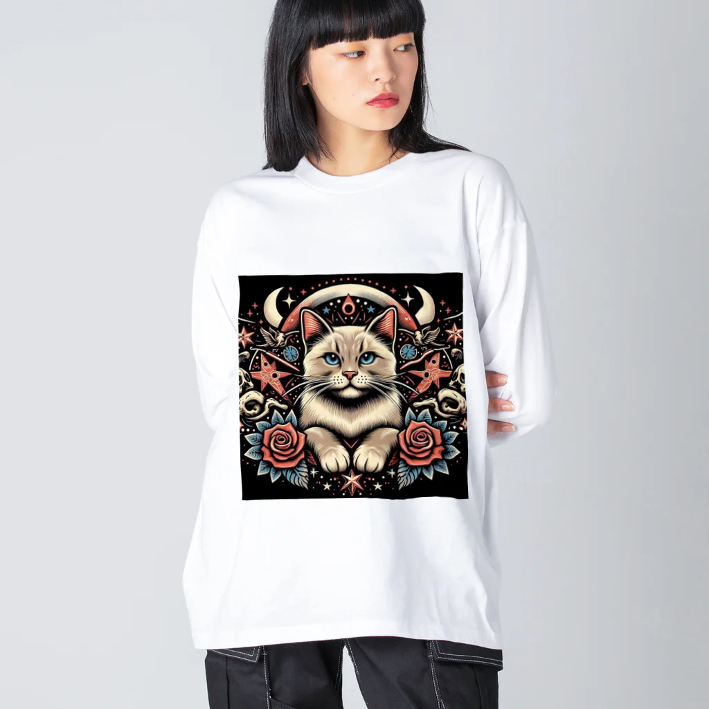 アズールソリューションズのAIイラスト ねこちゃんくん Big Long Sleeve T-Shirt