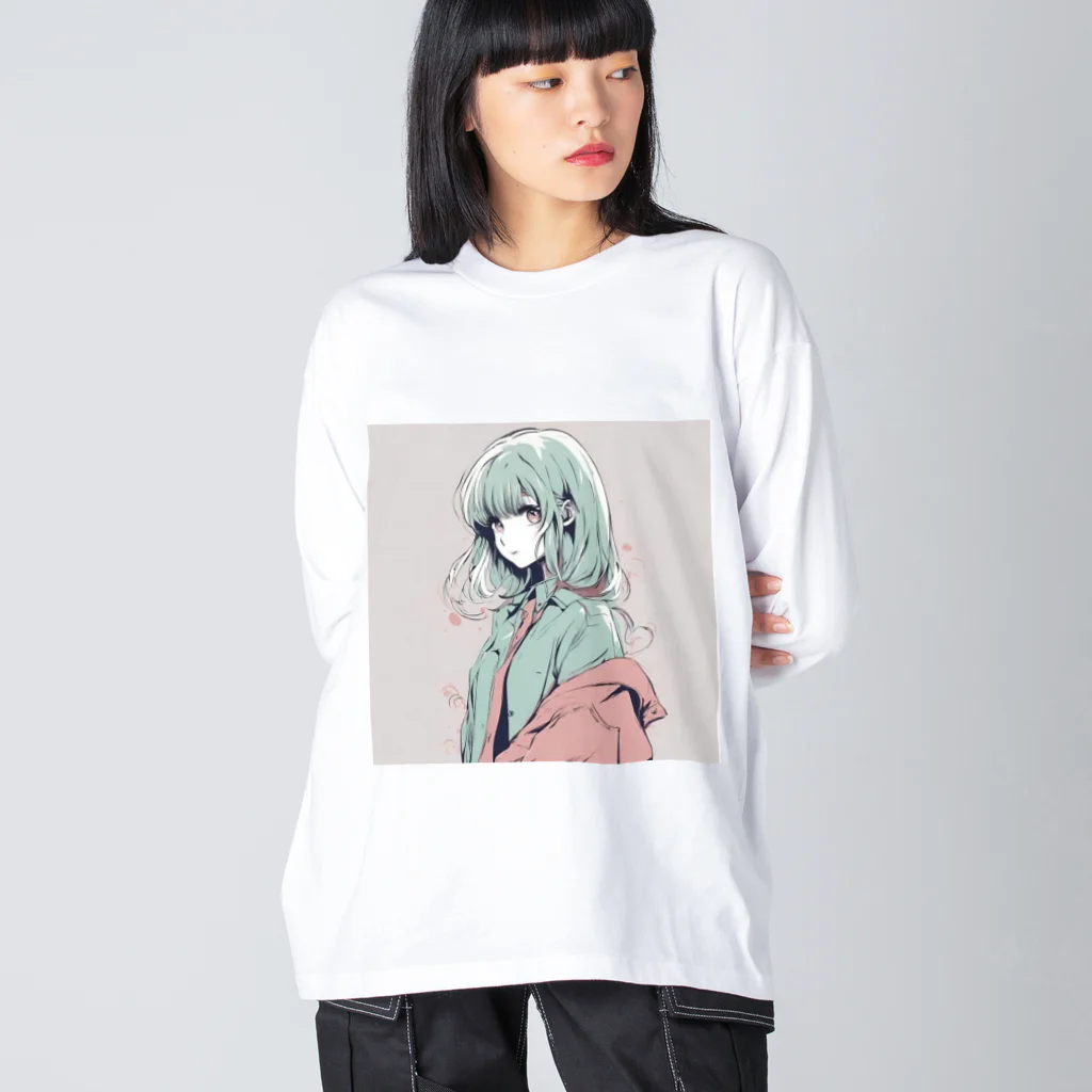 もやしのお店屋さんのチョコミントレディ Big Long Sleeve T-Shirt