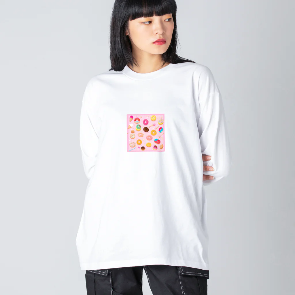 MEGROOVEのドーナツいっぱい🍩 ビッグシルエットロングスリーブTシャツ