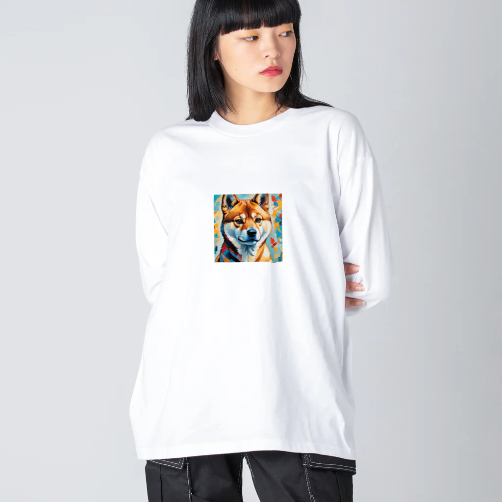 KAPPA TRAVEL GOの柴犬の幾何学 Big Long Sleeve T-Shirt