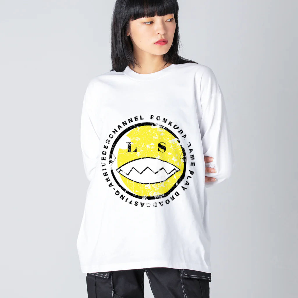 アリーヴェデルチャンネルSHOPのSMILE OLD PAINT1 ビッグシルエットロングスリーブTシャツ