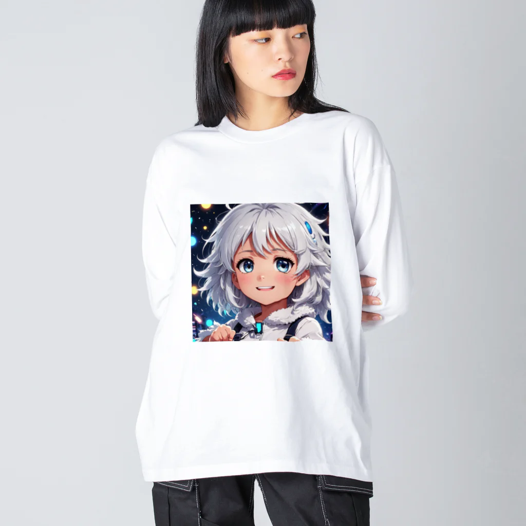 巫女スタぐらむのもふもふの美少女 Big Long Sleeve T-Shirt