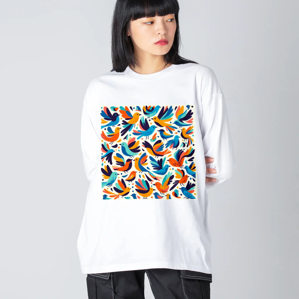 ok13のカラフル鳥② Big Long Sleeve T-Shirt