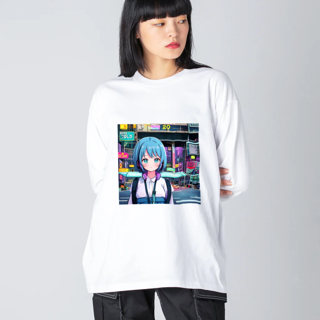 kotoha416 Music OFFICIAL GOODSのAozuki│アオヅキ Big Long Sleeve T-Shirt