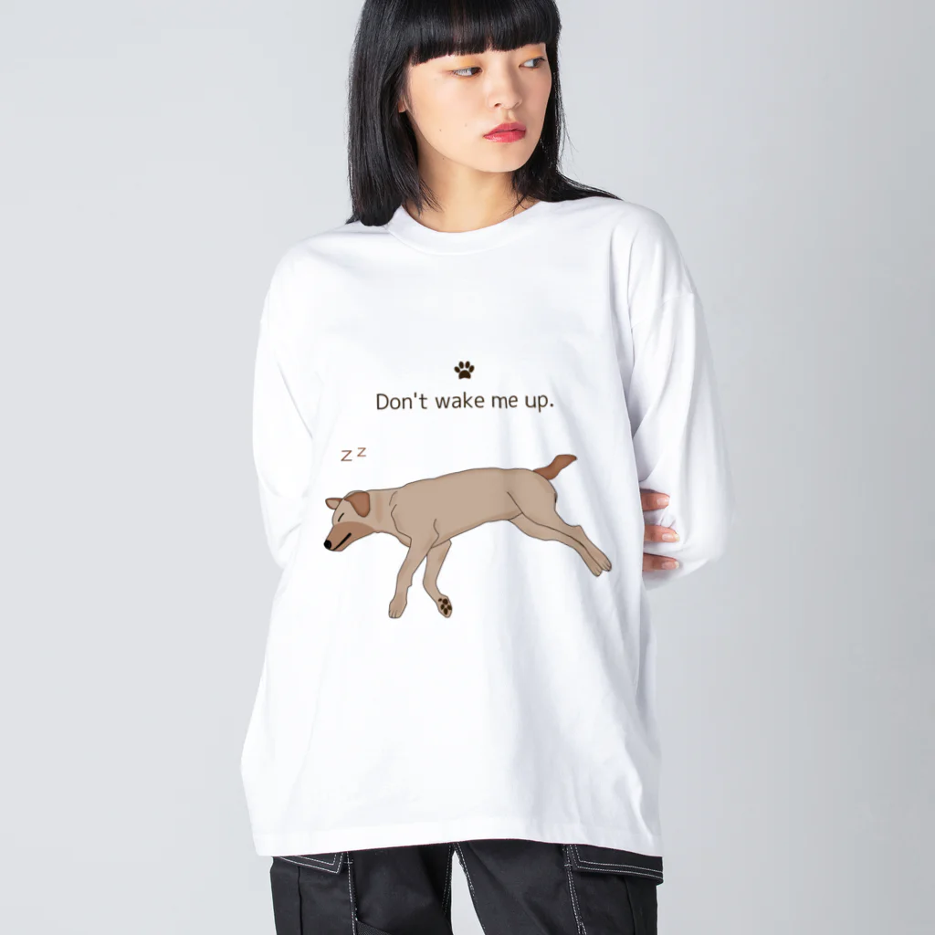 clarice-designのSleeping Dog   Big Long Sleeve T-Shirt