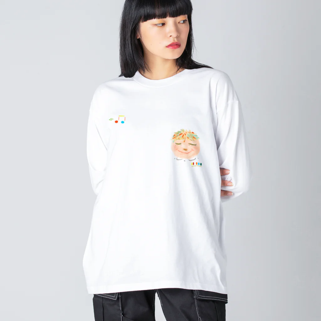 myriad notesのpeaceful smile ビッグシルエットロングスリーブTシャツ