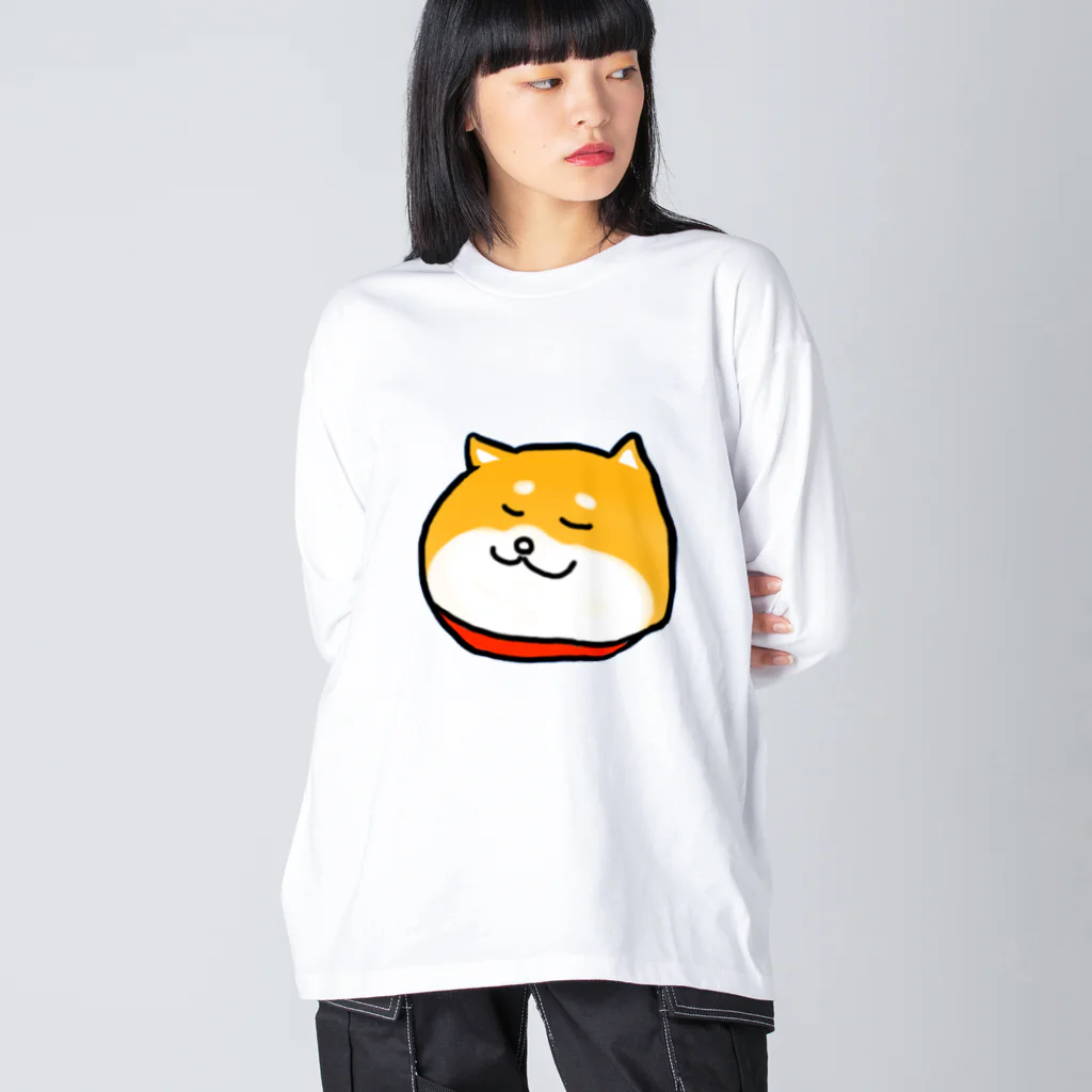 みーのまんぞく犬 ビッグシルエットロングスリーブTシャツ