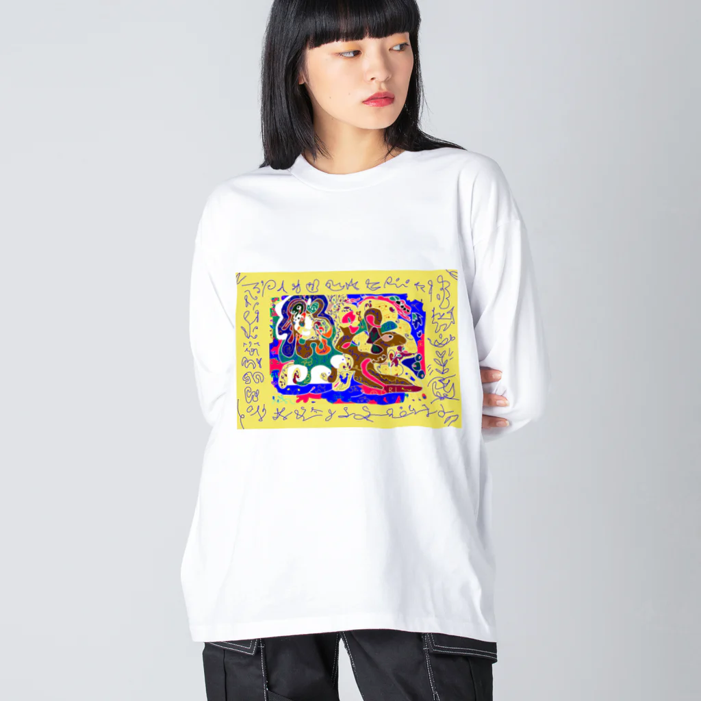 エネハピる〜🫧✨のゆりオリジナル宇宙アート🎨 ビッグシルエットロングスリーブTシャツ