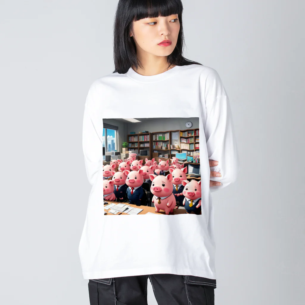 MTHの会社のらいんあっぷをするみにぶた管理製品 Big Long Sleeve T-Shirt