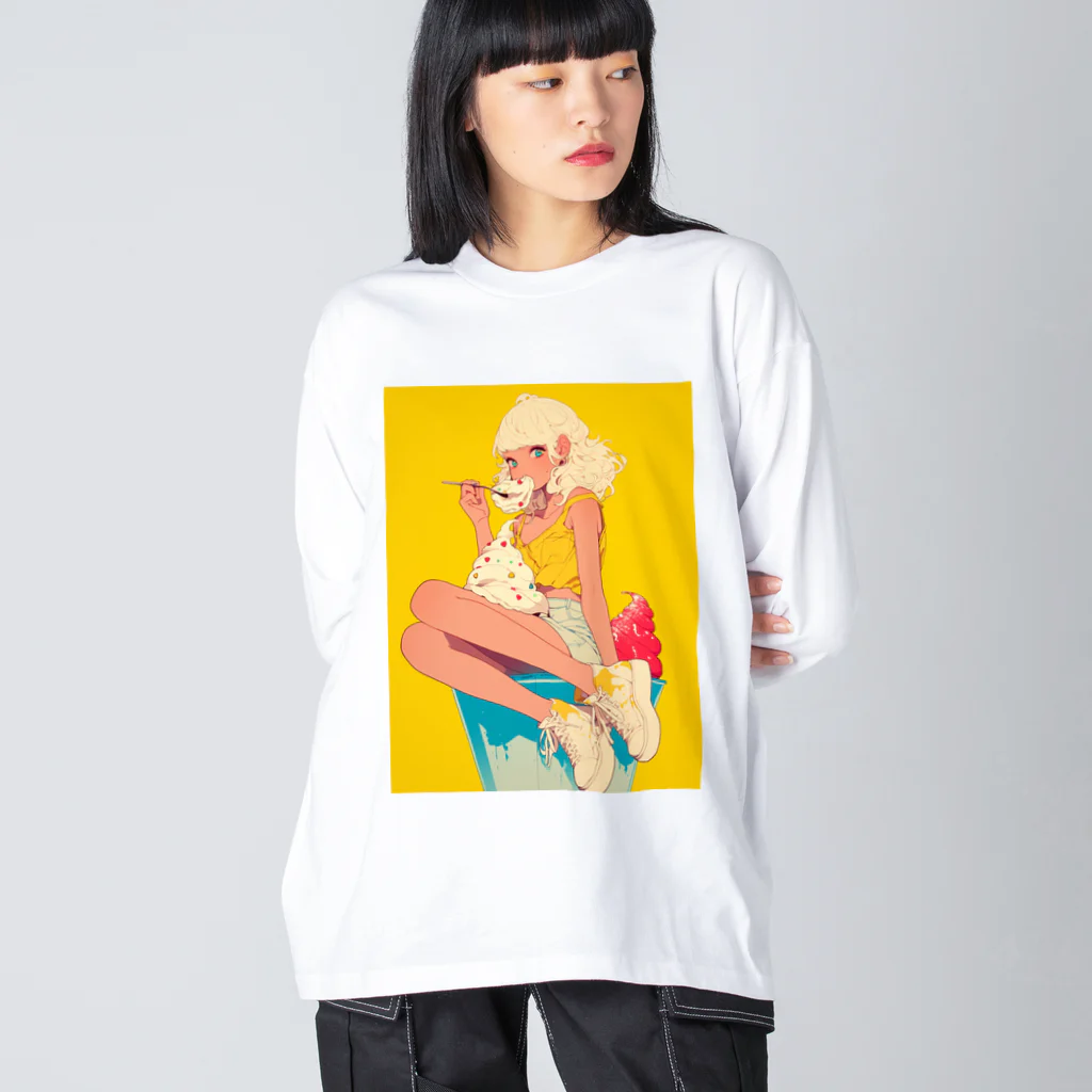 AQUAMETAVERSEのスィーツの誘惑　Hime  2530 Big Long Sleeve T-Shirt