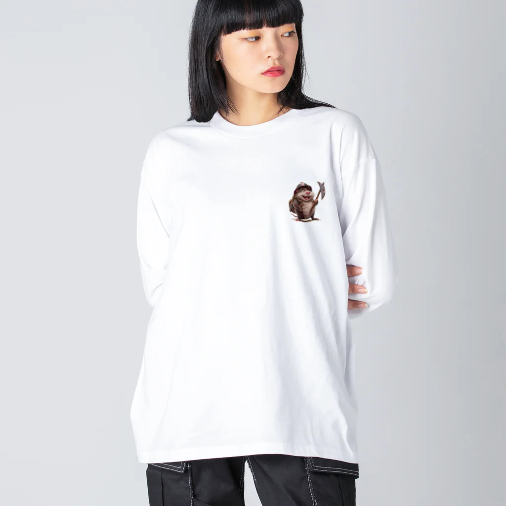 AQUAMETAVERSEのもぐらくん探検隊（隊員） BeeBee 1786 Big Long Sleeve T-Shirt