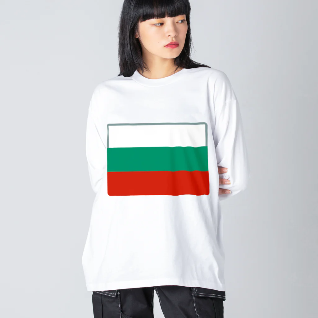 お絵かき屋さんのブルガリアの国旗 ビッグシルエットロングスリーブTシャツ