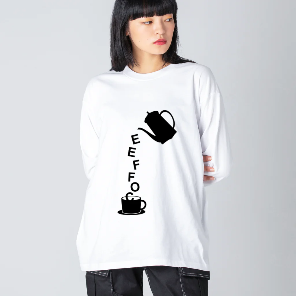 WAKAWAのcoffee words  Big Long Sleeve T-Shirt