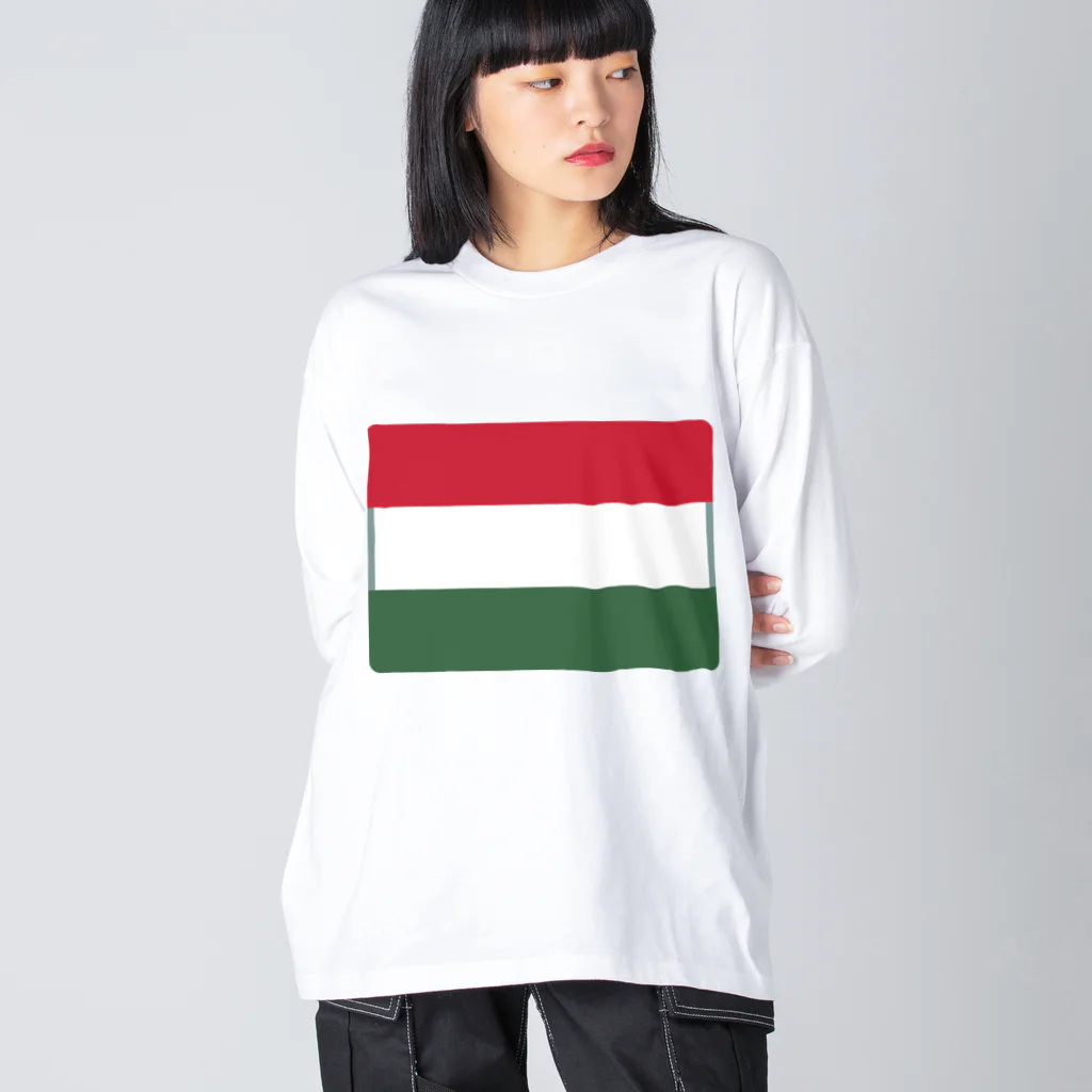 お絵かき屋さんのハンガリーの国旗 Big Long Sleeve T-Shirt