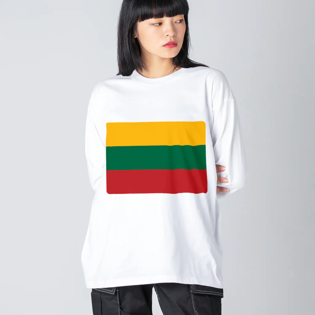 お絵かき屋さんのリトアニアの国旗 ビッグシルエットロングスリーブTシャツ