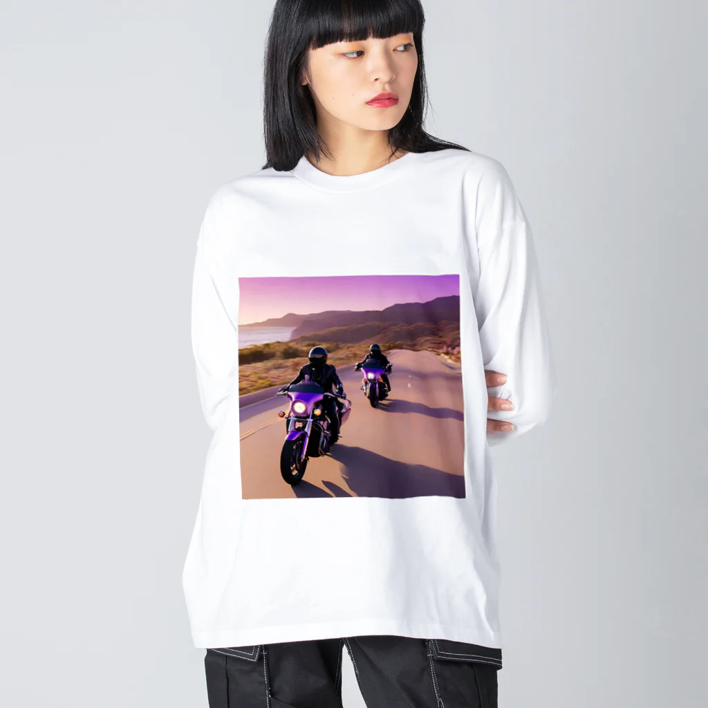 the blue seasonの紫陽花の道を駆ける Big Long Sleeve T-Shirt